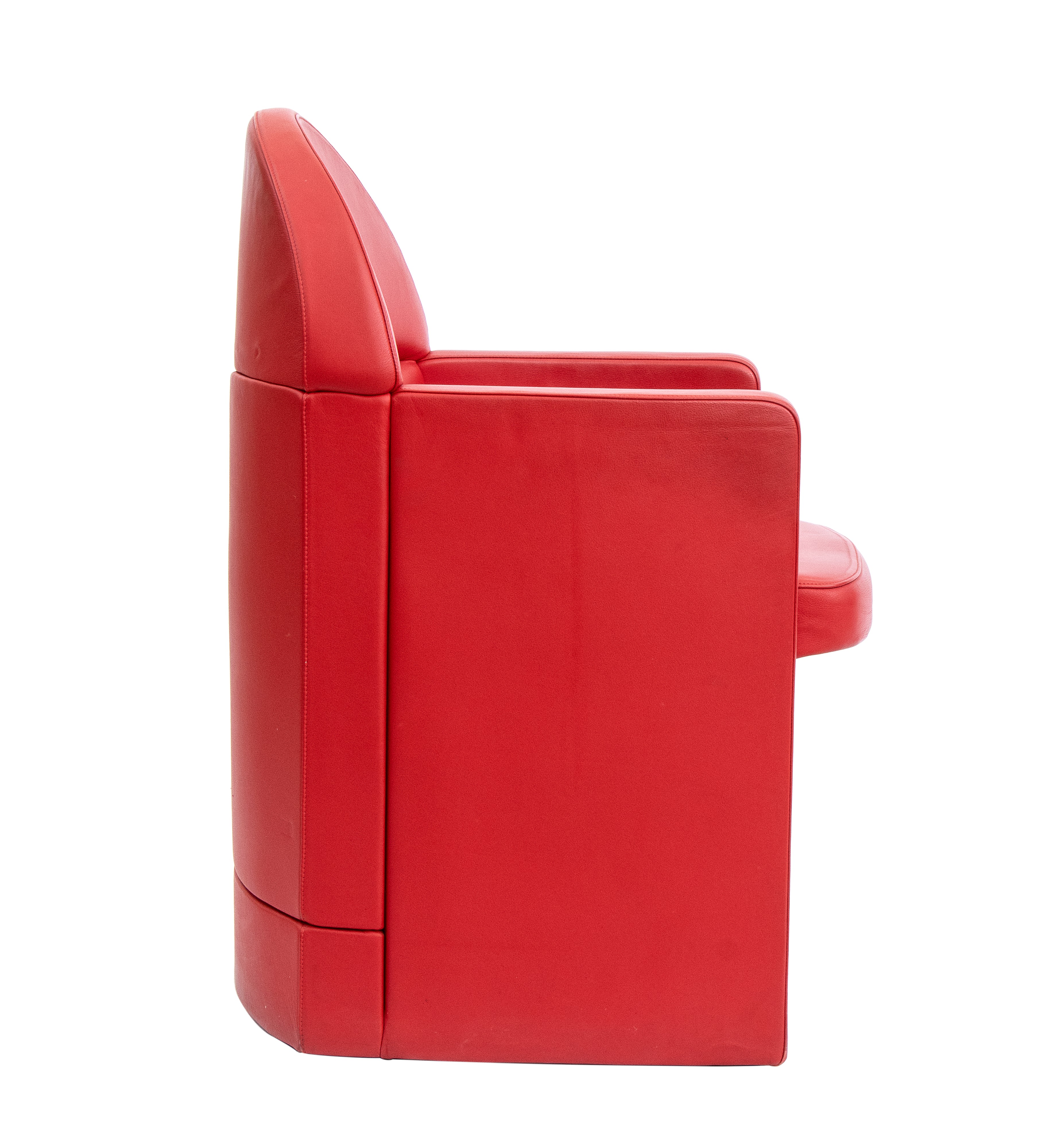 Paolo Pininfarina - Set di poltrone Ego e poltrona direzionale Ego President in pelle rossa (5 pe...