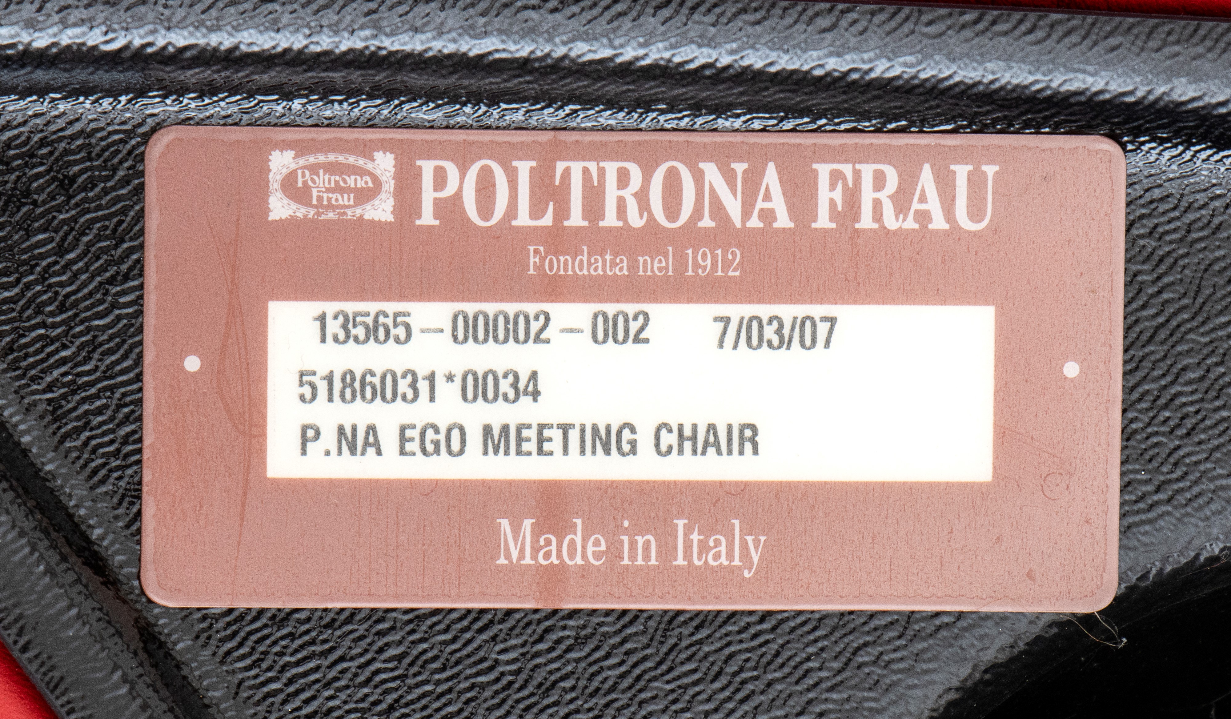 Paolo Pininfarina - Set di poltrone Ego e poltrona direzionale Ego President in pelle rossa (5 pe...