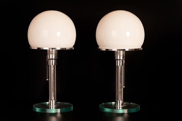 Wilhelm  Wagenfeld - Pair of table lamps Bauhaus 