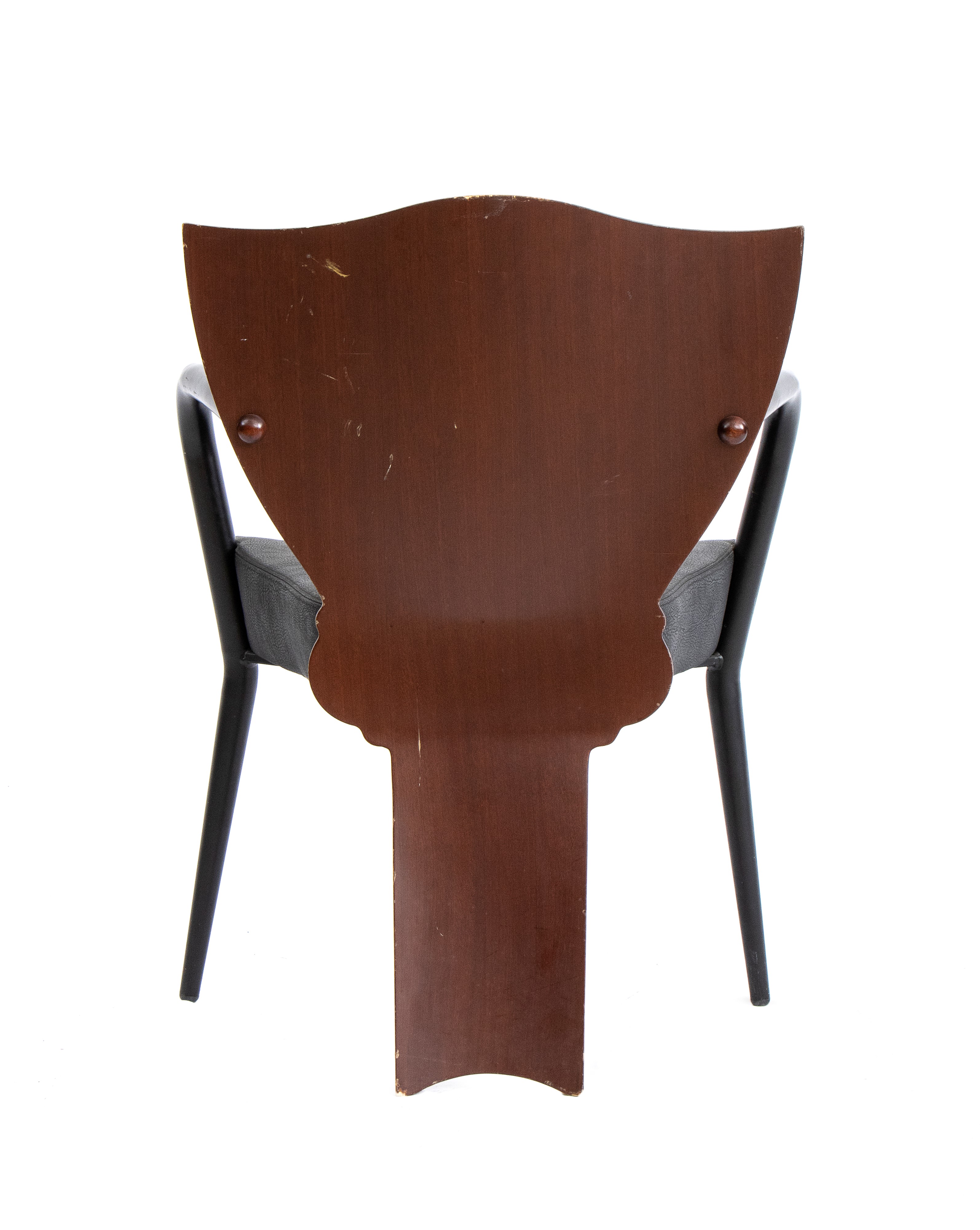 Borek Sipel - Quattro sedie mod. Dalami (produzione Scarabas) - struttura in legno e metallo vern...