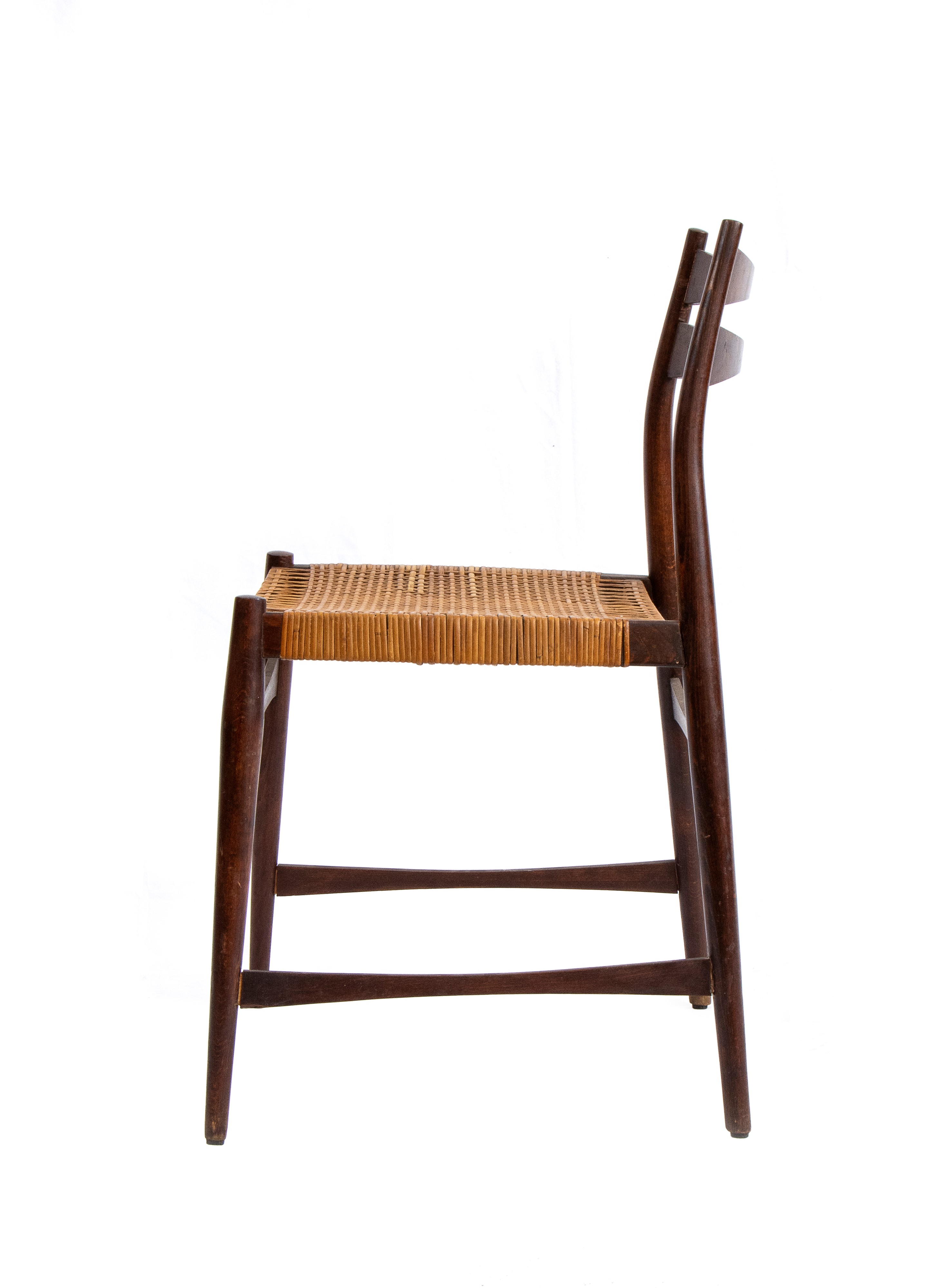 Quattro sedie in rattan, produzione danese, circa 1980