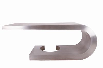 Tavolo Desk Diapason in Acciaio Satinato per Studio Most