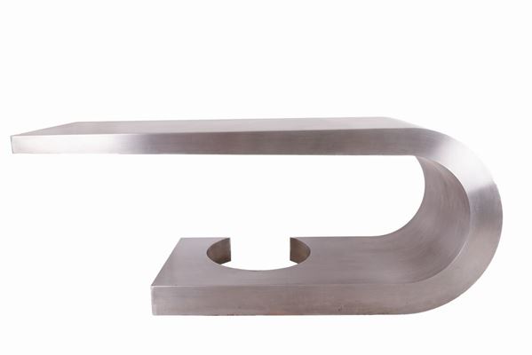 Marzio Cecchi - Tavolo Desk Diapason in acciaio satinato per Studio Most 