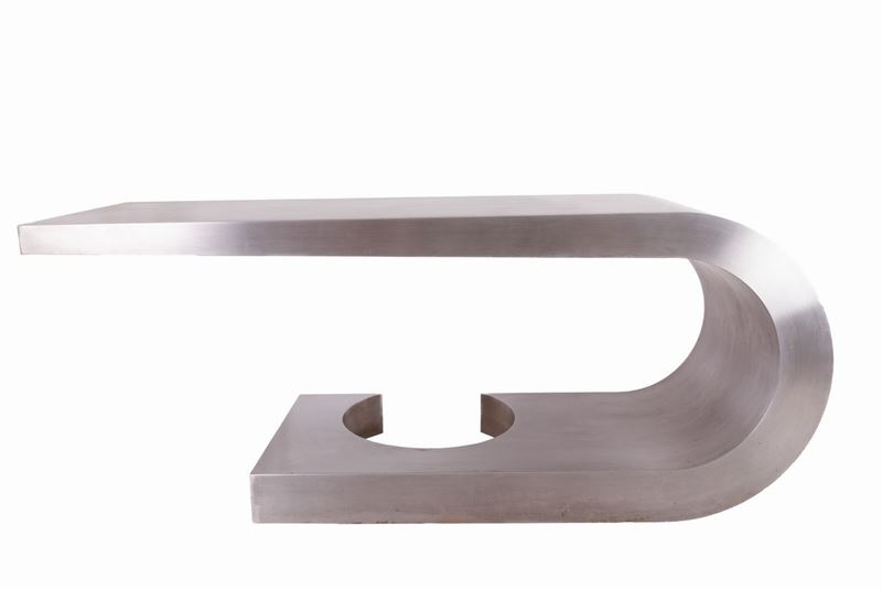 Marzio Cecchi - Tavolo Desk Diapason in Acciaio Satinato per Studio Most