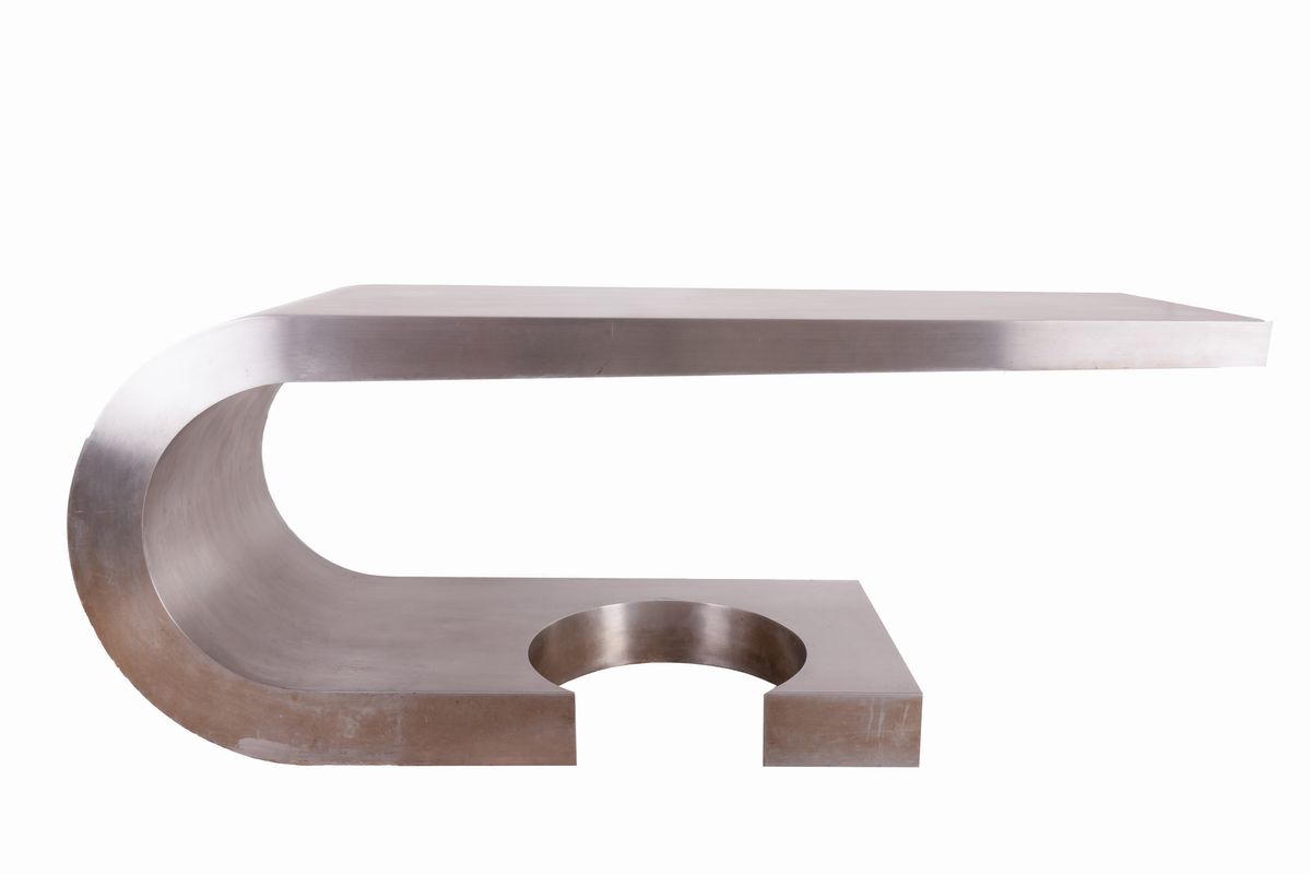 Marzio Cecchi - Tavolo Desk Diapason in Acciaio Satinato per Studio Most