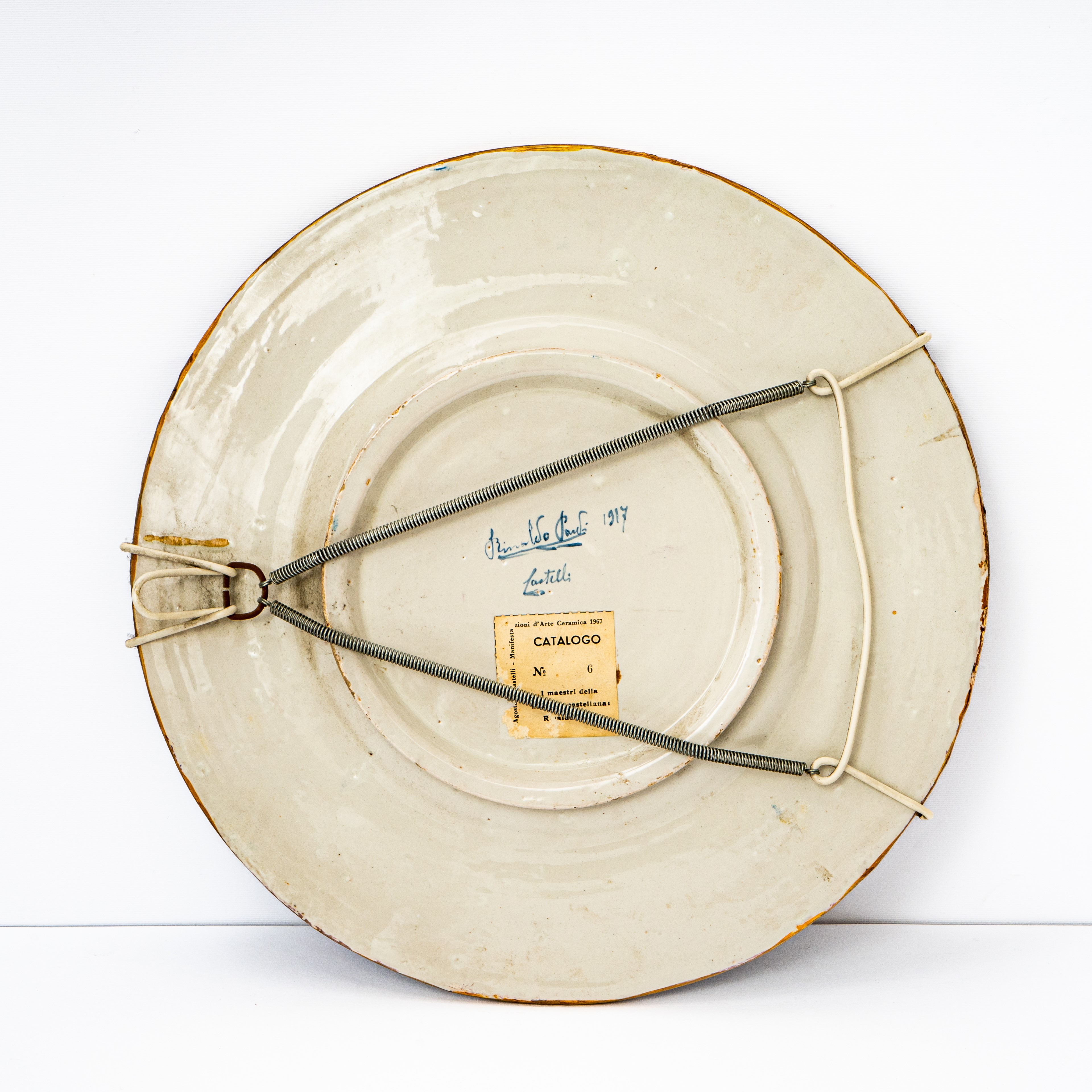 R.Pardi, Piatto Raffigurante figura muliebre allegorica