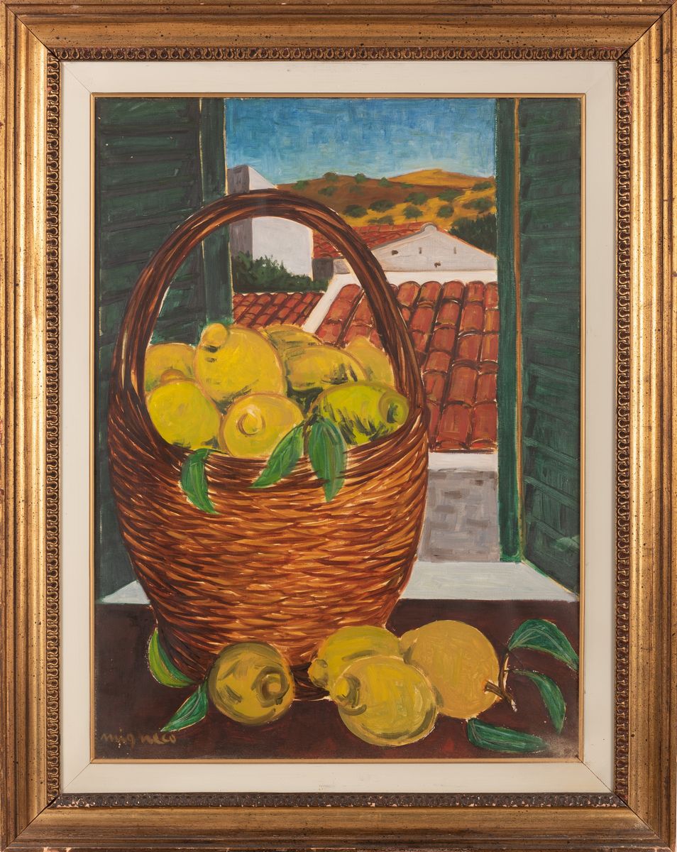 Giuseppe Migneco - Cesto di Limoni