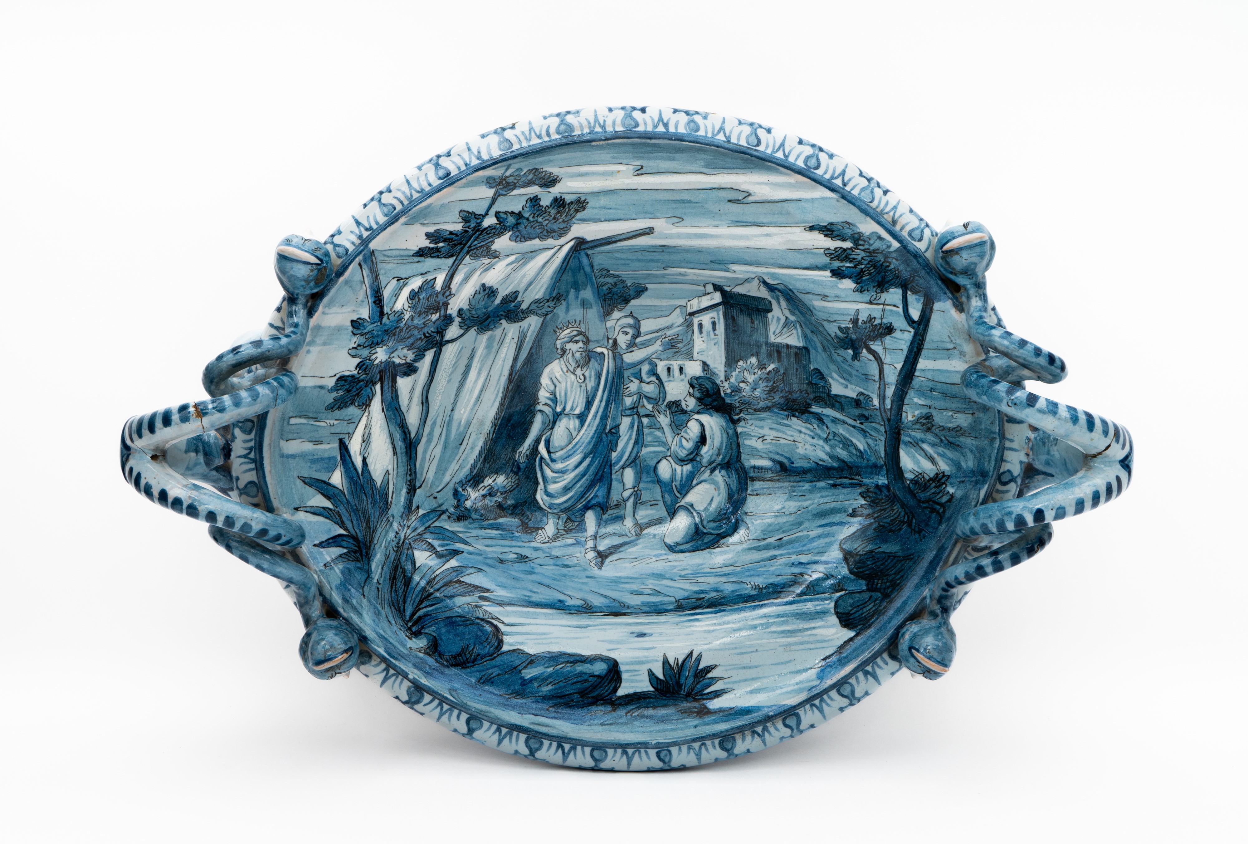 Centrotavola in maiolica .Centro Italia