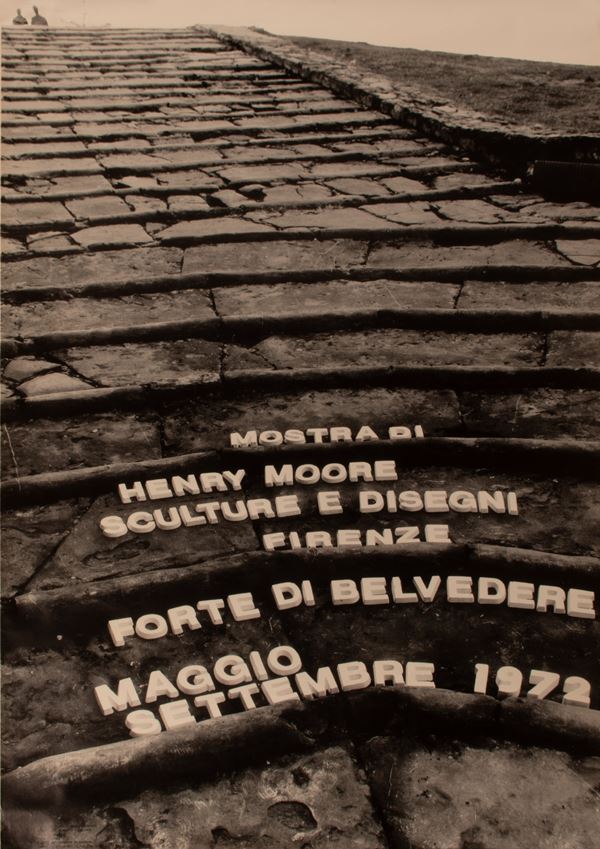 Manifesto della mostra Henry Moore Sculture e Disegni, tenutasi da maggio a settembre 1972 presso il Forte del Belvedere