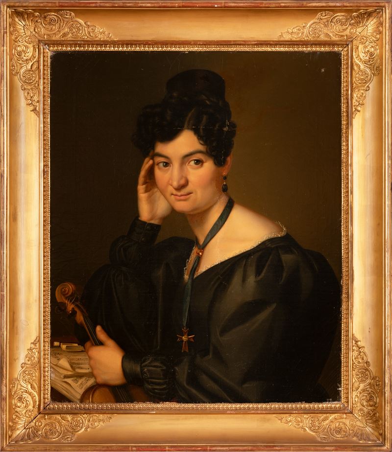 Ritratto di una giovane violinista.