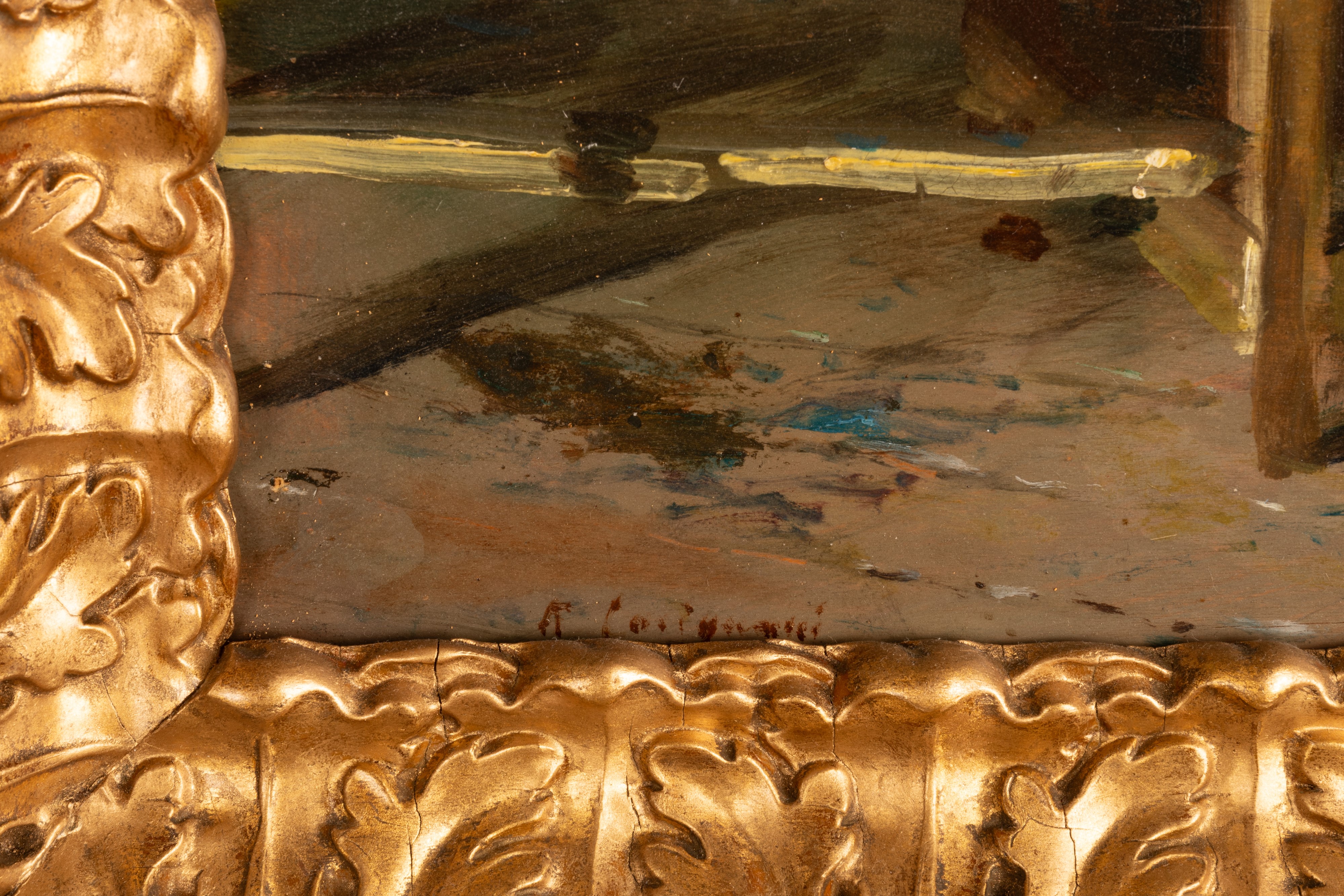 Ritratto virile con fiasco di vino