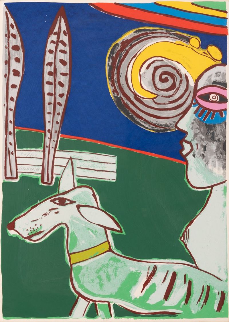 Guillaume Corneille - Composizione con Cane